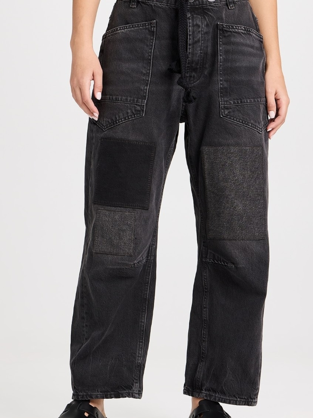We The Free Moxie Pull-On Barrel Jeans- Night Hawk
